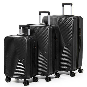 Дорожня валіза 31 ABS-пластик FASHION 804 black.Дорожні валізи на колесах гуртом і в роздріб в Україні