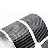 Наклейка на задній бампер заокруглена карбонова Renault всі моделі та інші марки автомобілів 100х10см, фото 5