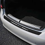 Наклейка на задній бампер заокруглена карбонова Renault всі моделі та інші марки автомобілів 100х10см, фото 6