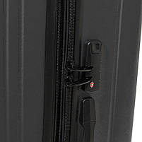 Дорожня валіза 31 ABS-пластик FASHION 804 dark-grey.Дорожні валізи на колесах гуртом і в роздріб в Україні, фото 3