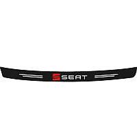 Наклейка на задній бампер заокруглена карбонова Seat всі моделі та інші марки автомобілів 100х10см