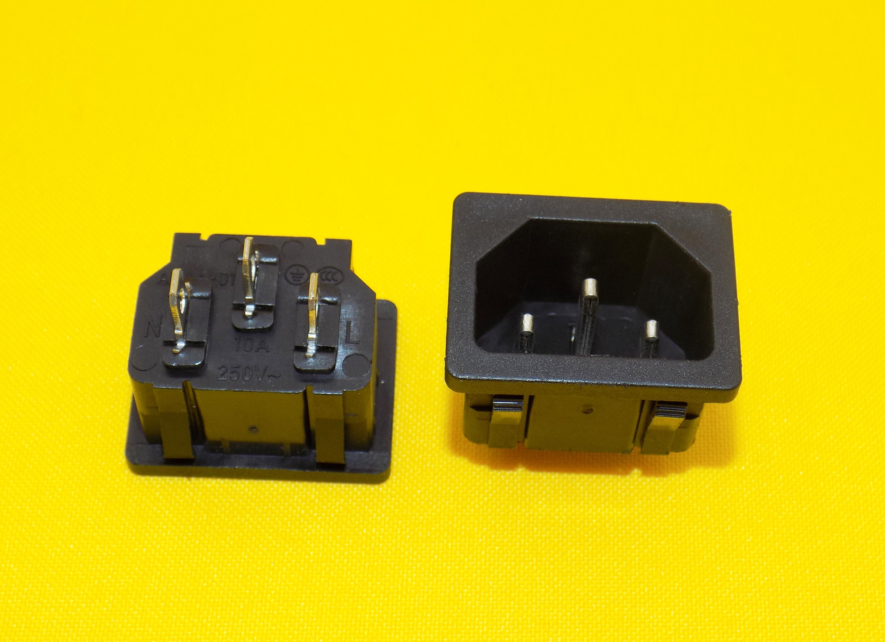 Роз'єм мережевий монтажний, 3pin (02), фото 1