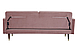Сучасна софа розкладна на ніжках Олівія рожева Vetro Mebel, зручний спальний диван-кляк у вітальню, фото 4