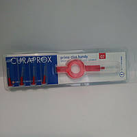 Набор ершиков межзубных Curaprox Prime Handy Plus цвет Красный d 0.7 мм, 1 шт угловой держатель с колпачком 5