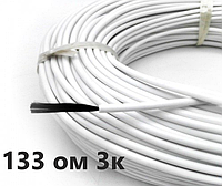 133 Ом/м. Нагревательный (карбоновый) кабель для желобов, изоляция - силикон | Отправка в день заказа