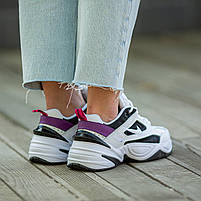 Модні кроссівки жіночі весна осінь Nike M2K Tekno White\Black\Pink. Класні жіночі кросси Найк М2 Текно., фото 7