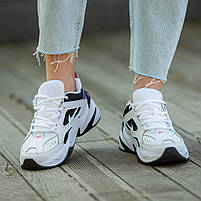 Модні кроссівки жіночі весна осінь Nike M2K Tekno White\Black\Pink. Класні жіночі кросси Найк М2 Текно., фото 8