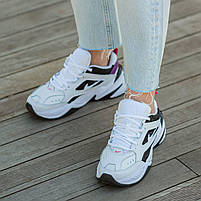 Модні кроссівки жіночі весна осінь Nike M2K Tekno White\Black\Pink. Класні жіночі кросси Найк М2 Текно., фото 9