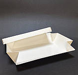 Коробка для суші біла з кришкою 200х100х50 мм ламінована (100шт), фото 2