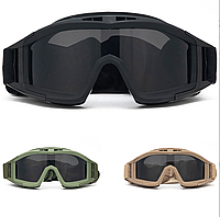 Тактические очки защитная маска Revision с 3 линзами / Баллистические очки с сменными линзами