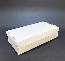 Коробка біла з кришкою 200х100х50 мм без ламінації (100шт)