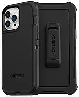 Чехол противоударный с клипсой OtterBox Defender 77-83430 для iPhone 13 Pro Max/12 Pro Max (6.7") Black