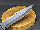 Тактичний ніж Columbia великий мисливський туристичний ніж, бойовий армійський ніж для виживання Чорний 1278A, фото 3