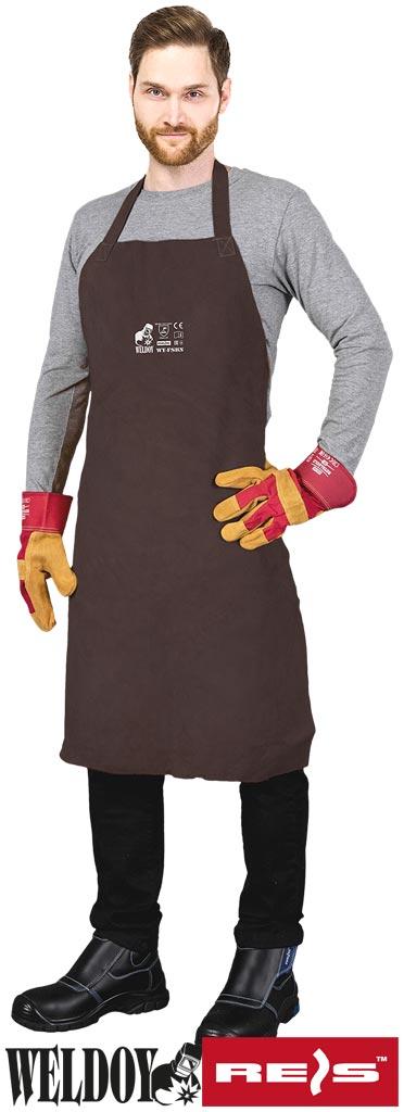 Зварений шкіряний передній фартух WY-FSB BR UNI (60X90), фото 1