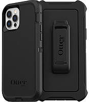 Чехол противоударный с клипсой OtterBox Defender 77-65401 для iPhone 12/12 Pro (6.1") Black