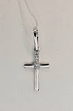 Хрест зі срібла з куб.цирконієм, фото 3