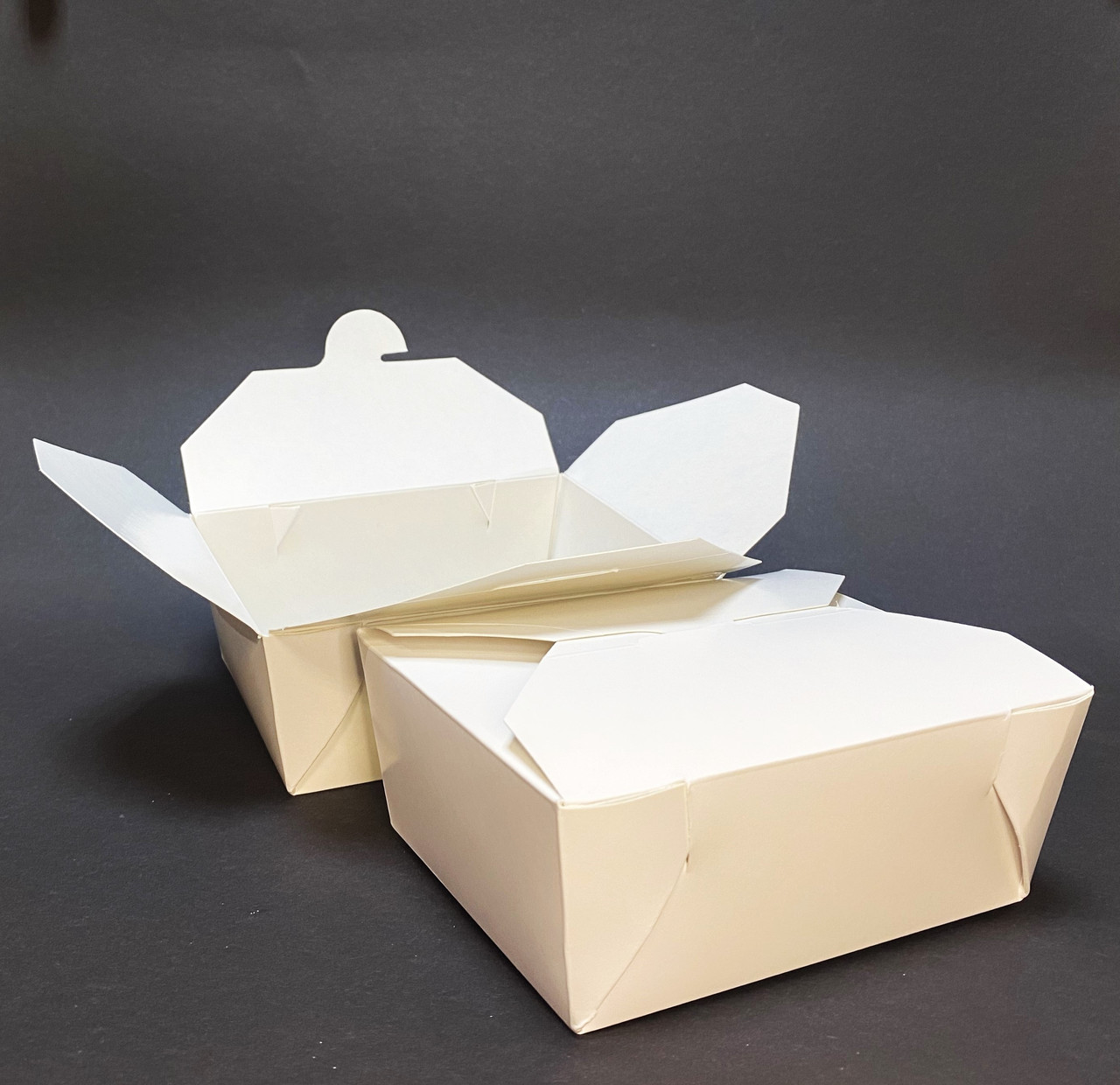 Ланчбокс із білого картону 700мл без ламінації (100шт), фото 1