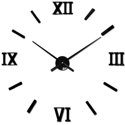 3D Настінний годинник 130 см NC (Чехія) Римські2-B великий оригінальний чорний