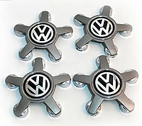 Колпачок - заглушка колесного диска Volkswagen 57/135мм (к-т 4шт) с кольцом, под болты "звезда"
