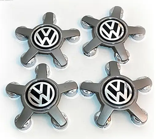 Ковпачок — заглушка колісного диска Volkswagen 57/135 мм (к-т 4 шт.) з кільцем, під болти "зірка"