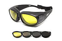 Тактические очки Global Vision Outfitter Photochromic (yellow) Anti-Fog, фотохромные желтые