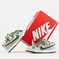 Чоловічі Кросівки Nike SB Dunk Low SE 85 Double Swoosh Grey Green / Найк СБ Данк СЄ 85 Дабл Свуш Низькі Сірі, фото 4