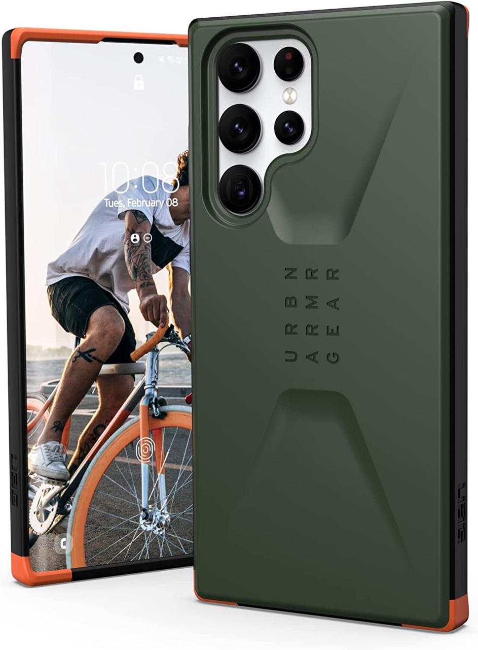 Оригінальний чохол UAG Civilian Series Olive Drab для Samsung Galaxy S22 Ultra SM-S908, фото 1