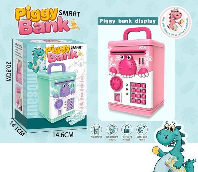 Электронная детская копилка-сейф с кодовыми замком Piggy Bank Smart 6002A Электронная детская копилка-сейф с кодовыми замком Piggy Bank Smart 6002A