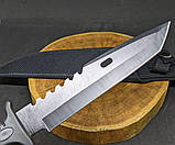 Тактичний ніж Columbia великий мисливський туристичний ніж, бойовий армійський ніж для виживання Чорний AK-924, фото 4