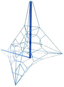 Дитячий ігровий канатний комплекс "Піраміда" (3.4х3.4 м) SiverSport KK-11.01