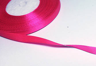Стрічка атласна 0.6 см, насиченно рожевий (№14)