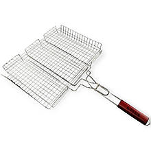 Решітка для грилю A-Plus #1895 з високими бортами нержавіюча сталь 42х32х7 см