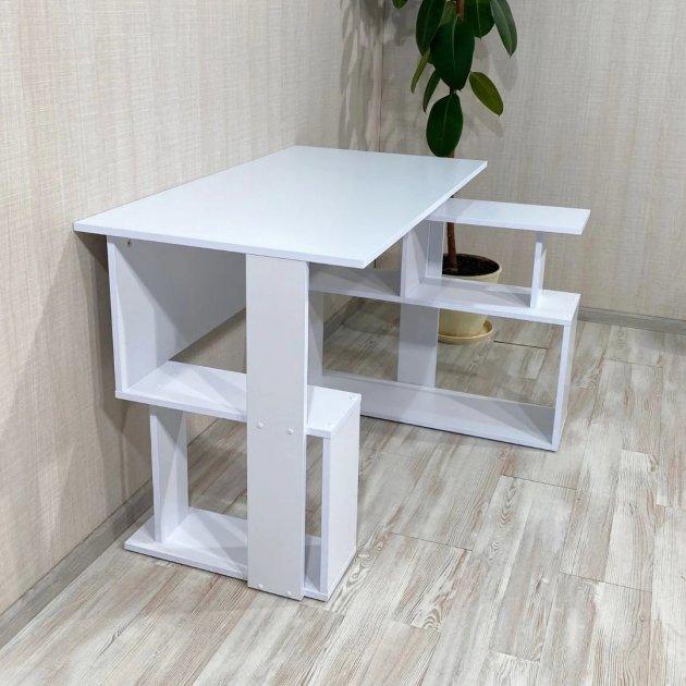 Комп'ютерний стіл IdealMebel КС-23, письмовий стіл з полицями, стіл-стелаж