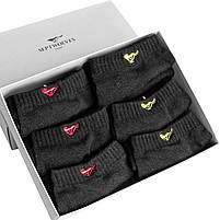 Шкарпетки чоловічі короткі Septwolves 200N 26-28 см 6 пар подарунковий набір шкарпеток Black 1 шт., фото 2