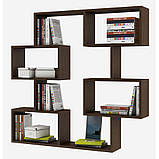 Полиця навісна на стіну IdealMebel Тренд 24, книжкова полиця, декоративна полиця в кімнату, будинок., фото 3