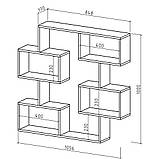 Полиця навісна на стіну IdealMebel Тренд 24, книжкова полиця, декоративна полиця в кімнату, будинок., фото 5