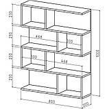 Полиця навісна на стіну IdealMebel Тренд 27, книжкова полиця, декоративна полиця в кімнату, будинок., фото 5