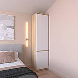 Шафа для одягу і речей IdealMebel IP-14, шафа-пенал з полицями в спальню, вітальню, передпокій, фото 4