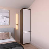 Шафа для одягу і речей IdealMebel IP-14, шафа-пенал з полицями в спальню, вітальню, передпокій, фото 8
