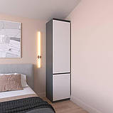 Шафа для одягу і речей IdealMebel IP-14, шафа-пенал з полицями в спальню, вітальню, передпокій, фото 10