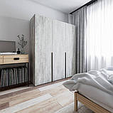 Шафа для одягу і речей IdealMebel ІP-15, шафа-пенал з полицями і штангою в спальню, вітальню, передпокій, фото 3