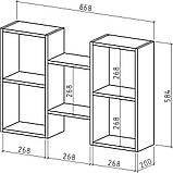Полиця навісна на стіну IdealMebel Куб 10, книжкова полиця, декоративна полиця в кімнату, будинок., фото 5