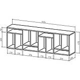 Полиця навісна на стіну IdealMebel Стиль 3, книжкова полиця, декоративна полку в кімнату, будинок., фото 5