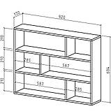Полиця навісна на стіну IdealMebel Стиль 5, книжкова полиця, декоративна полку в кімнату, будинок., фото 5
