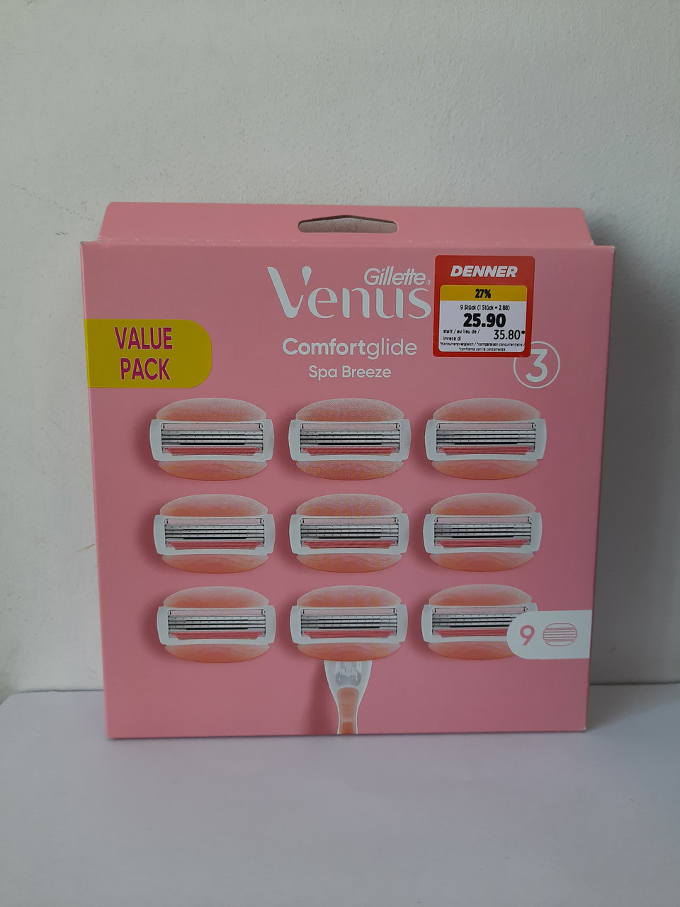 Касети жіночі для гоління Gillette Venus 3 Comfortglide Spa Breeze 9 шт.