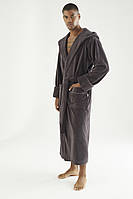 Мужской махровый халат Nusa с капюшоном Размер M,L/XL,2XL,3XL/ Турецкий халат