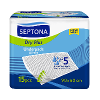 Одноразові вологопоглинаючі пелюшки Septona Dry Plus 60x90 (15шт.)