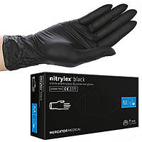Перчатки нитриловые черные (4,2 г) Nitrylex Black M, 100 шт