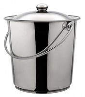 Відро харчове 12 л. з нержавіючої сталі з кришкою