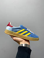Adidas gazelle yellow and blue discount